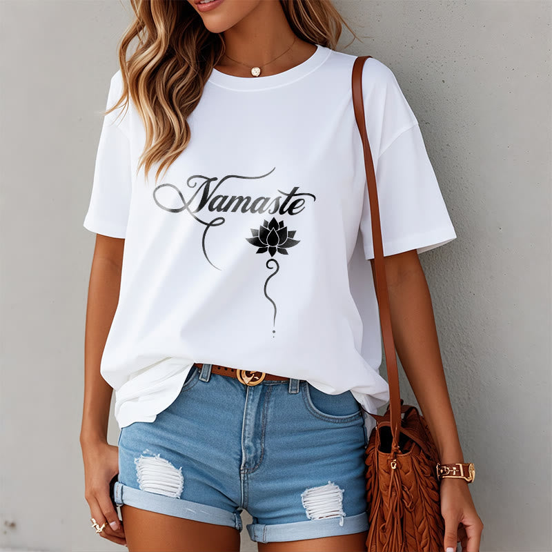Nimara Ritual HELLO Hindi Lotus Tee T-shirt