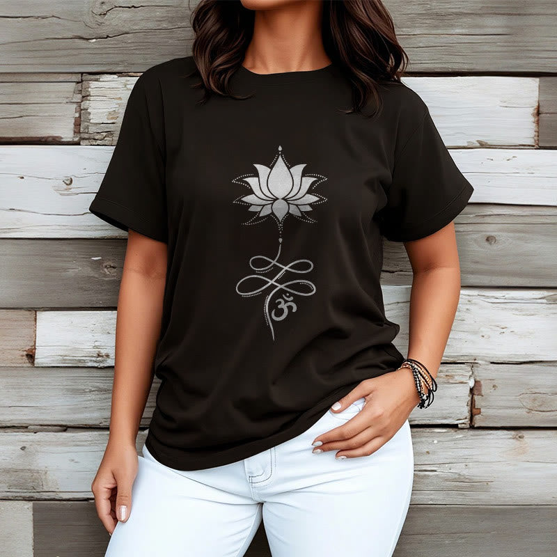 Nimara Ritual Lotus OM Sanskrit Tee T-shirt