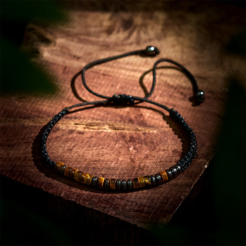 Protection and Strength 3Pcs Tiger Eye Lava Rock Bracelet Set