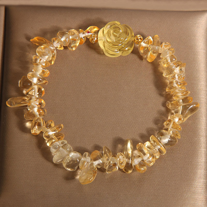 Nimara Ritual Natural Citrine Irregular Bead Petals Pleasure Bracelet