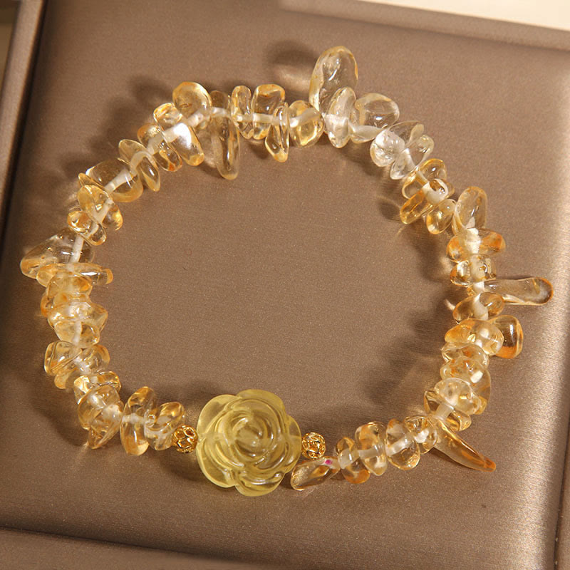 Nimara Ritual Natural Citrine Irregular Bead Petals Pleasure Bracelet