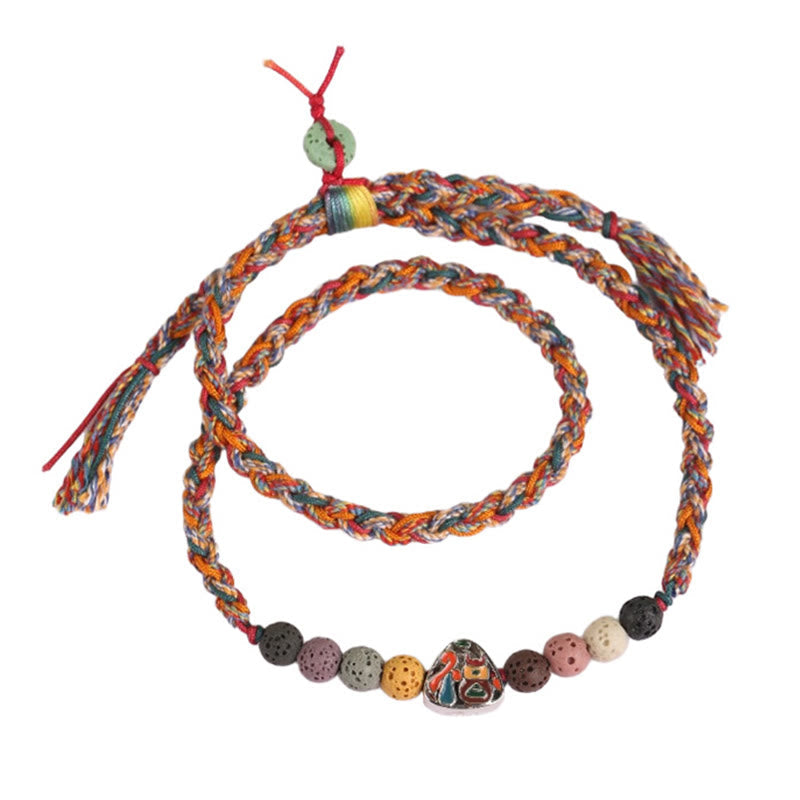 Nimara Ritual Dragon Boat Festival Colorful Rope Lava Rock Fu Character Rice Dumplings Luck Braided Bracelet