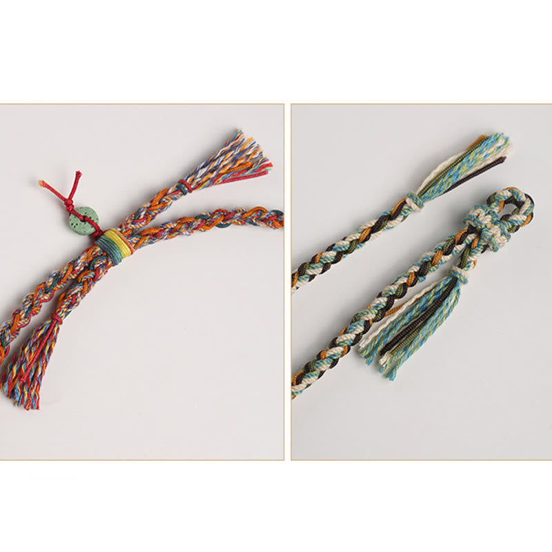 Nimara Ritual Dragon Boat Festival Colorful Rope Lava Rock Fu Character Rice Dumplings Luck Braided Bracelet
