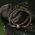 Nimara Ritual Dragon Boat Festival Colorful Rope Lava Rock Fu Character Rice Dumplings Luck Braided Bracelet