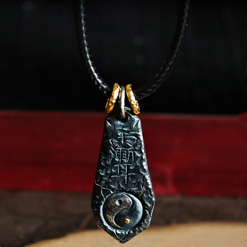 Nimara Ritual 999 Sterling Silver 24k Gold Big Dipper Yin Yang Design Harmony Necklace Pendant