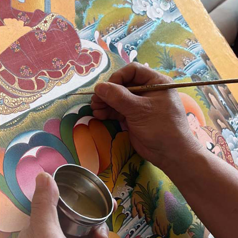 Nimara Ritual Tibetan Thangka Painting Healing Handmade Decoration(Random Style)