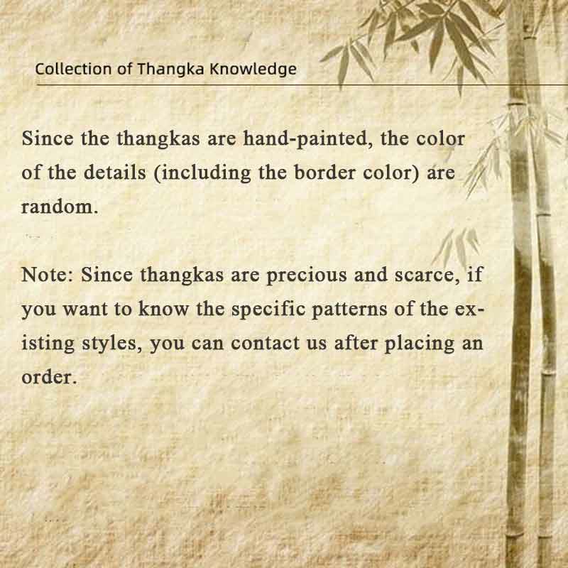 Nimara Ritual Tibetan Thangka Painting Om Mani Padme Hum Scripture Handmade Decoration(Random Style)