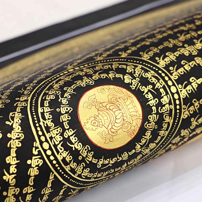 Nimara Ritual Tibetan Thangka Painting Om Mani Padme Hum Scripture Handmade Decoration(Random Style)