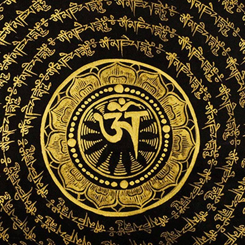 Nimara Ritual Tibetan Thangka Painting Om Mani Padme Hum Dragon Phoenix Scripture Handmade Decoration(Random Style)