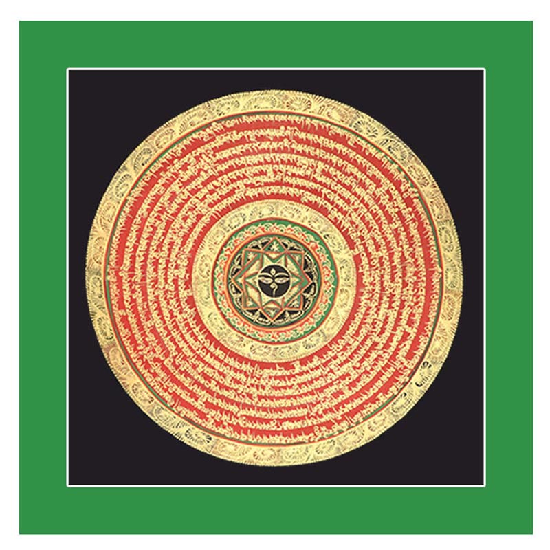 Nimara Ritual Tibetan Thangka Painting Six True Words Scripture Handmade Decoration Blind Box(Random Style)