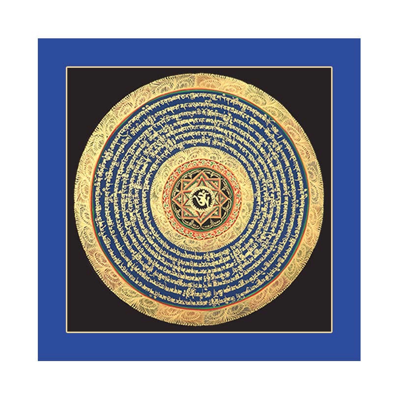 Nimara Ritual Tibetan Thangka Painting Six True Words Scripture Handmade Decoration Blind Box(Random Style)