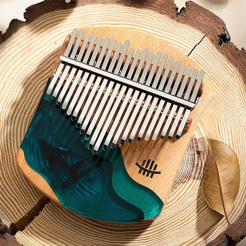 Nimara Ritual Kalimba 17/21 Keys Thumb Piano Beech Wood Deep Sea Blue Whale Portable Finger Piano