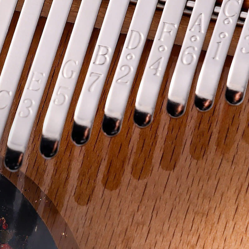 Nimara Ritual Kalimba 17/21 Keys Thumb Piano Beech Wood Planet Universe Portable Finger Piano