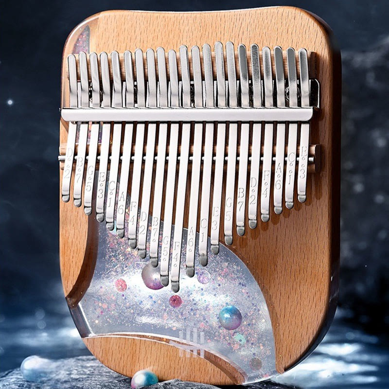 Nimara Ritual Kalimba 17/21 Keys Thumb Piano Beech Wood Planet Universe Portable Finger Piano