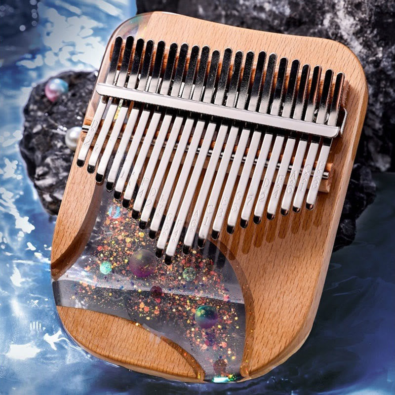 Nimara Ritual Kalimba 17/21 Keys Thumb Piano Beech Wood Planet Universe Portable Finger Piano