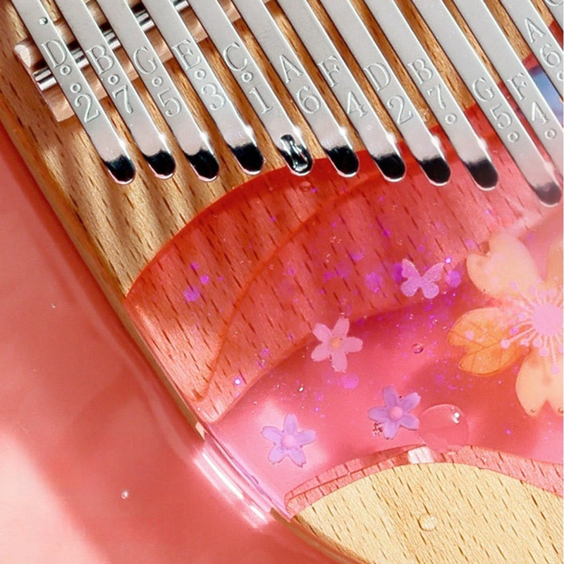 Nimara Ritual Kalimba 17/21 Keys Thumb Piano Beech Wood Pink Cherry Portable Finger Piano