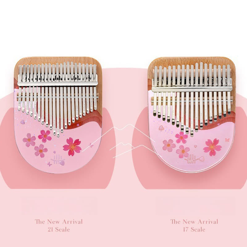 Nimara Ritual Kalimba 17/21 Keys Thumb Piano Beech Wood Pink Cherry Portable Finger Piano
