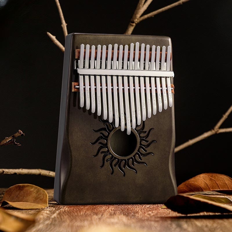 Nimara Ritual Kalimba 17/21 Keys Thumb Piano Sun Pattern Maple Wood Beginners Portable Finger Piano