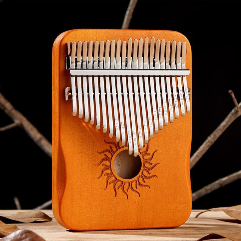 Nimara Ritual Kalimba 17/21 Keys Thumb Piano Sun Pattern Maple Wood Beginners Portable Finger Piano