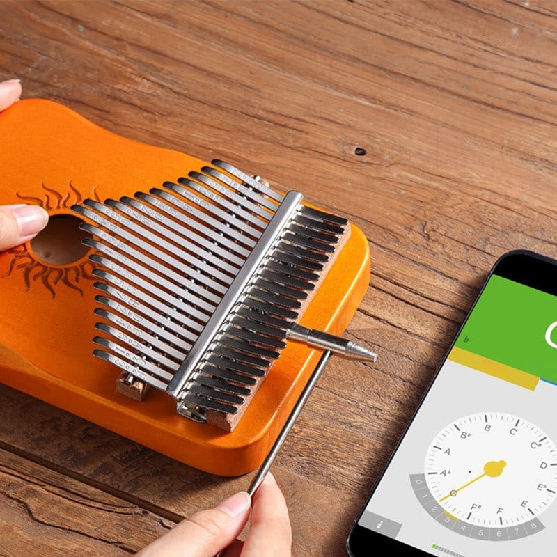 Nimara Ritual Kalimba 17/21 Keys Thumb Piano Sun Pattern Maple Wood Beginners Portable Finger Piano