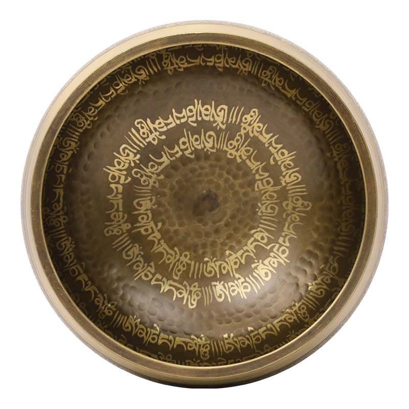 Nimara Ritual Handcrafted Singing Bowl Scripture Pattern for Healing and Meditation Sound Bowl Set