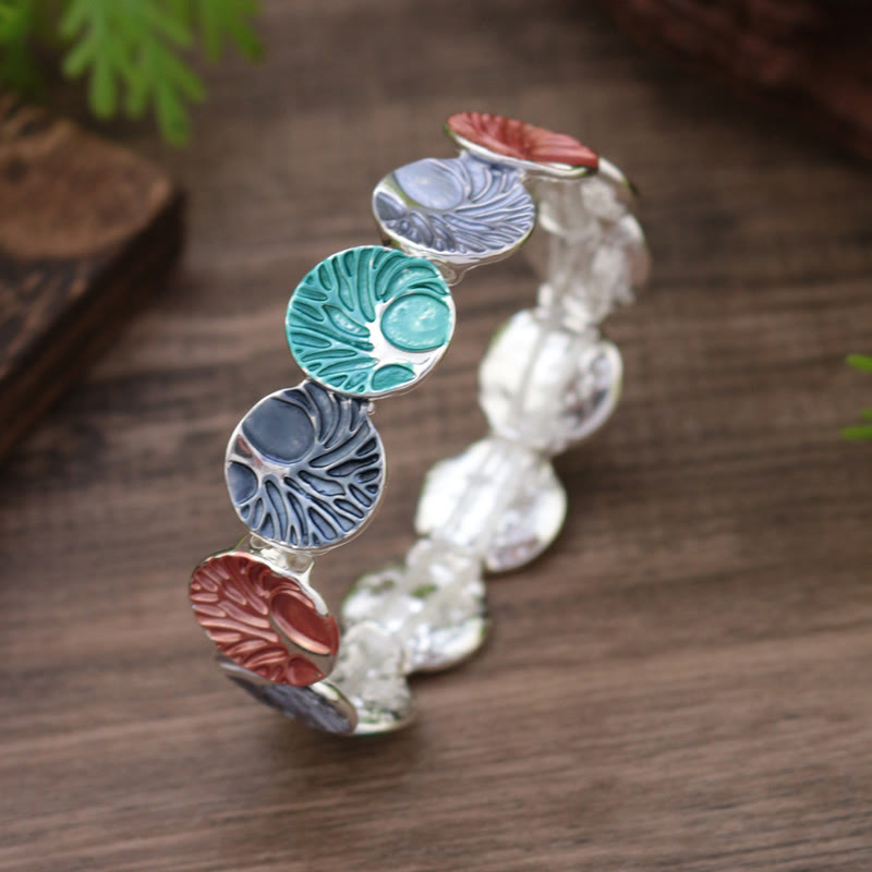 Nimara Ritual The Tree Of Life Creation Enamel Alloy Bracelet