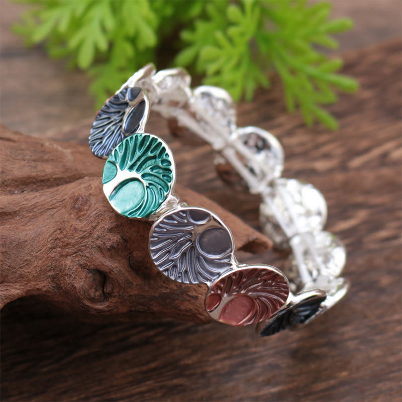 Nimara Ritual The Tree Of Life Creation Enamel Alloy Bracelet