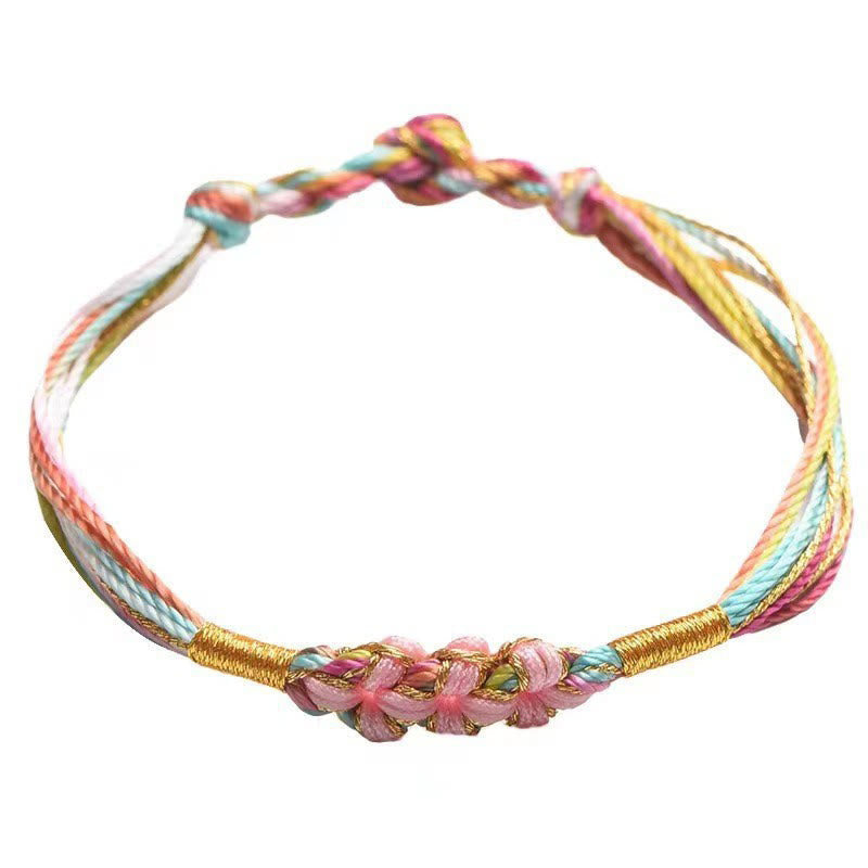 Nimara Ritual Colorful Rope Peach Blossom Knot Zongzi Braided Bracelet