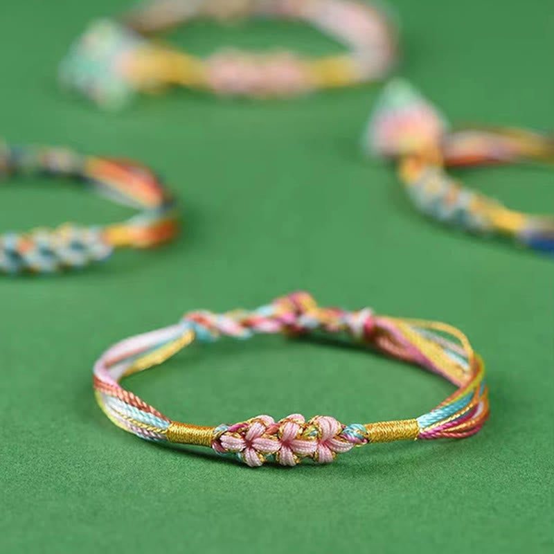 Nimara Ritual Colorful Rope Peach Blossom Knot Zongzi Braided Bracelet