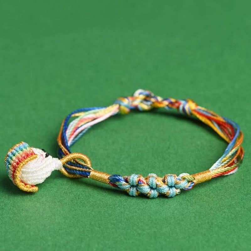 Nimara Ritual Colorful Rope Peach Blossom Knot Zongzi Braided Bracelet
