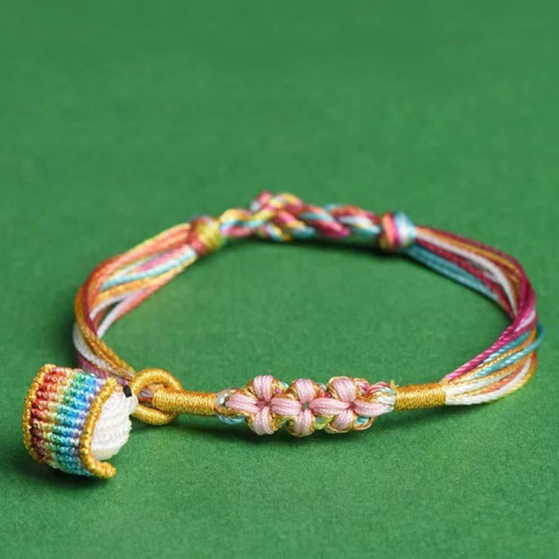 Nimara Ritual Colorful Rope Peach Blossom Knot Zongzi Braided Bracelet
