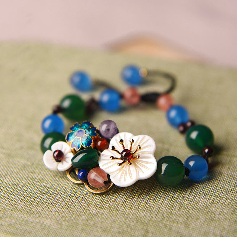Nimara Ritual Agate Shell Flower Support Bracelet