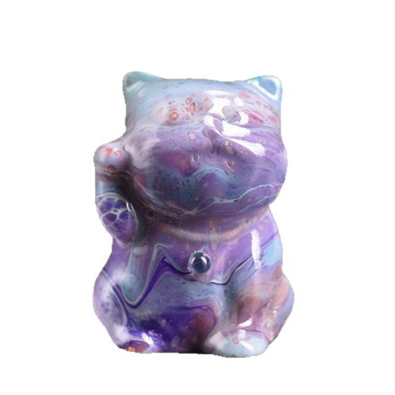 Nimara Ritual Cute Mini Cat Rosewood Lacquer Craft Warmth Decoration Random Color(Blind Box)