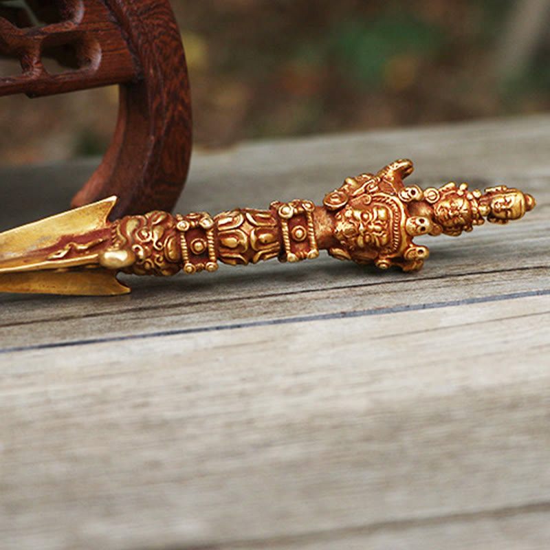Nimara Ritual Handmade Small Nepal Vajra Dorje Strength Copper Metal Decoration
