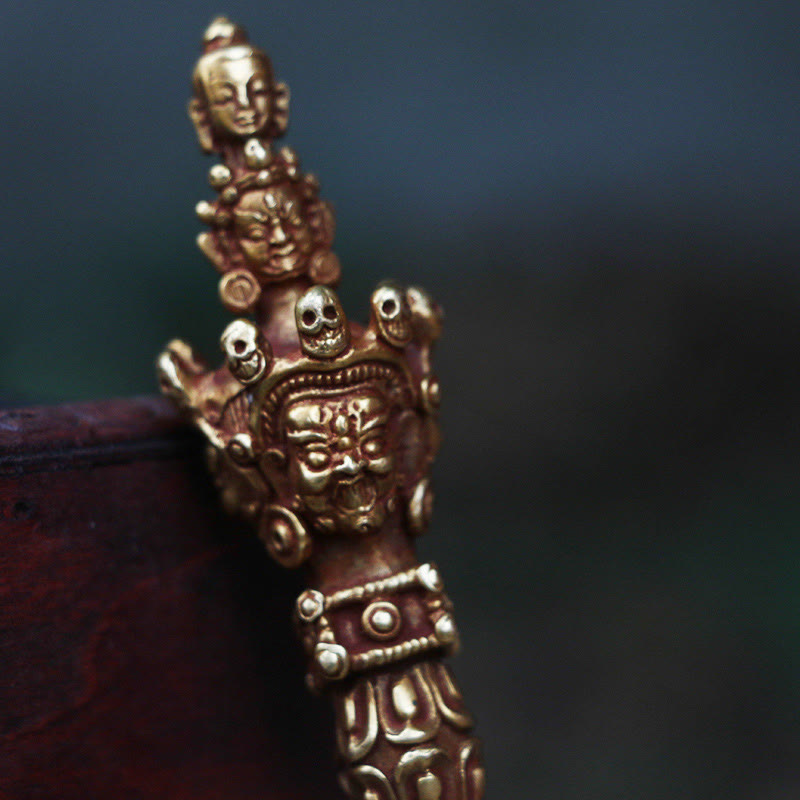 Nimara Ritual Handmade Small Nepal Vajra Dorje Strength Copper Metal Decoration