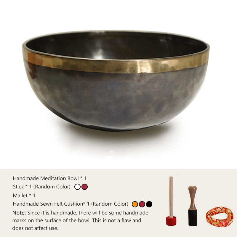 Nimara Ritual Handmade Nepal Singing Bowl Simple Pattern for Healing and Meditation Sound Bowl Set