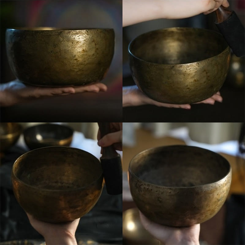 Nimara Ritual Handmade Nepal Singing Bowl Simple Pattern for Healing and Meditation Sound Bowl Set