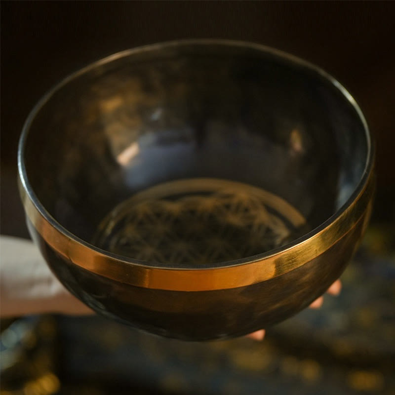 Nimara Ritual Handmade Nepal Singing Bowl Simple Pattern for Healing and Meditation Sound Bowl Set