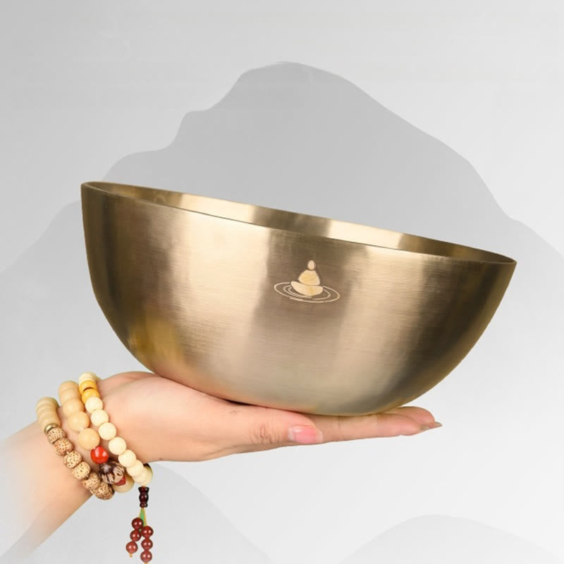 Nimara Ritual Handmade Nepal Golden Singing Bowl for Healing and Meditation Sound Bowl Set