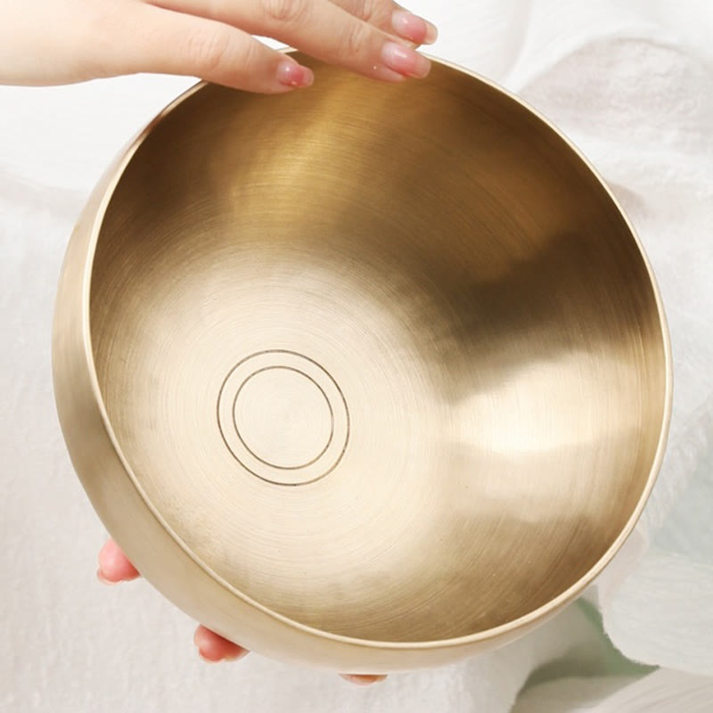 Nimara Ritual Handmade Nepal Golden Singing Bowl for Healing and Meditation Sound Bowl Set