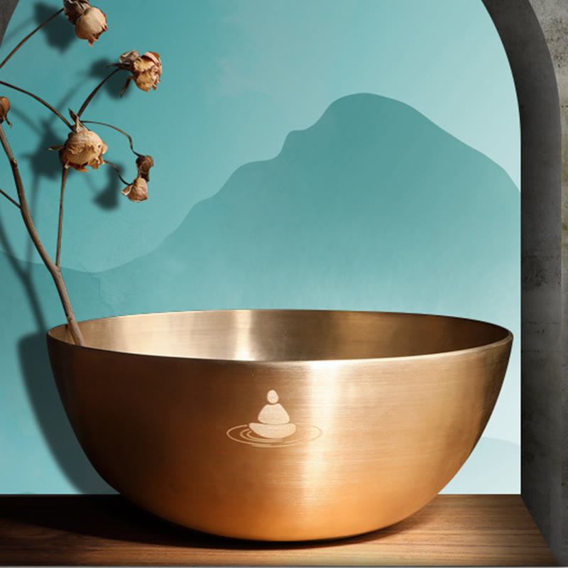 Nimara Ritual Handmade Nepal Golden Singing Bowl for Healing and Meditation Sound Bowl Set