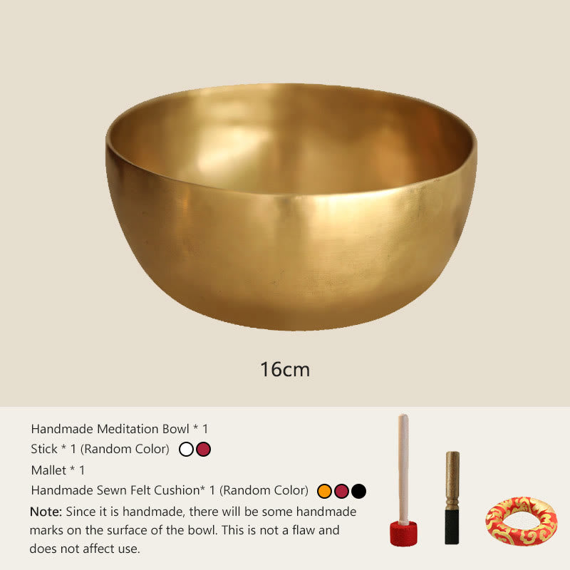 Nimara Ritual Handmade Nepal Golden Singing Bowl Simple Design for Healing and Meditation Sound Bowl Set