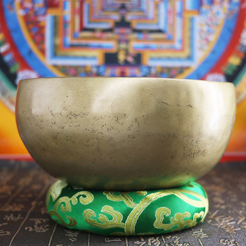 Nimara Ritual Handmade Nepal Golden Singing Bowl Simple Design for Healing and Meditation Sound Bowl Set