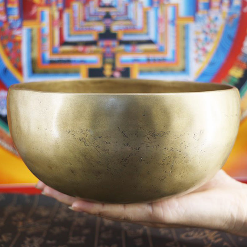 Nimara Ritual Handmade Nepal Golden Singing Bowl Simple Design for Healing and Meditation Sound Bowl Set
