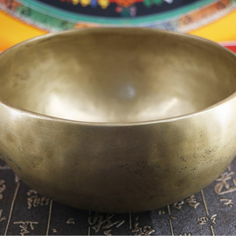 Nimara Ritual Handmade Nepal Golden Singing Bowl Simple Design for Healing and Meditation Sound Bowl Set