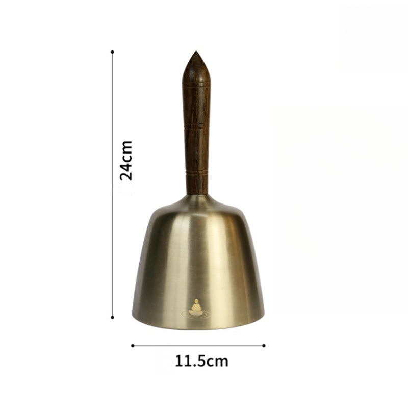 Nimara Ritual Handmade Hand-held Awakening Singing Bell Chime for Healing and Meditation Wooden Handle Sound Set