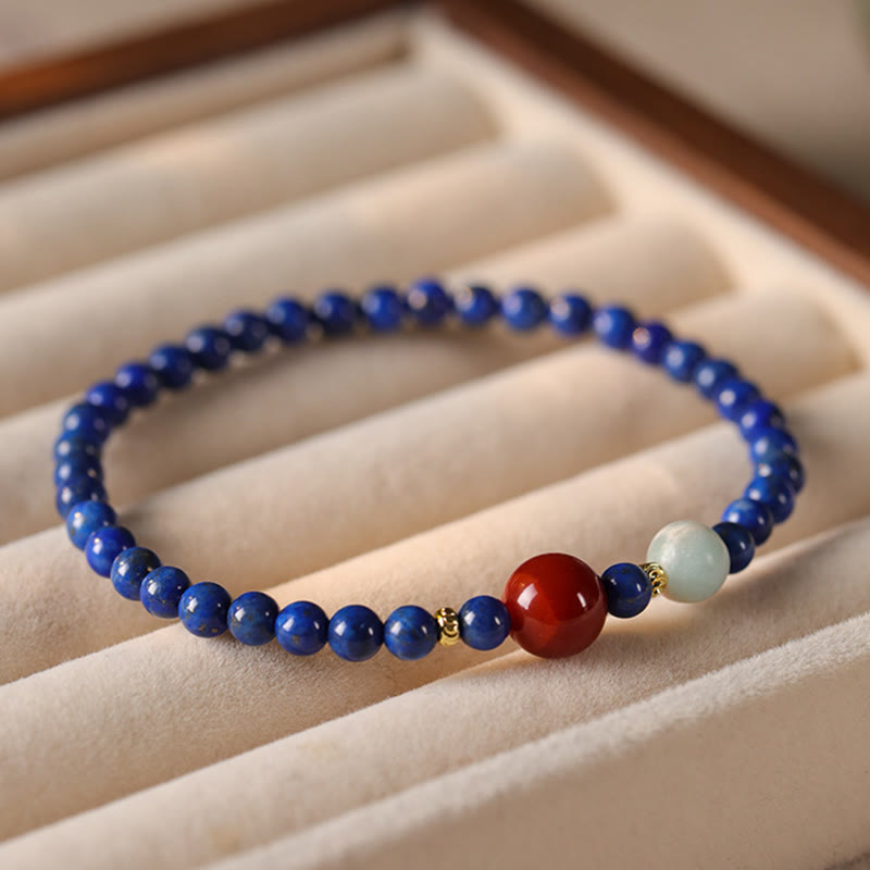 Nimara Ritual Small Lazurite Agate Ultra-thin Beads Positive Bracelet