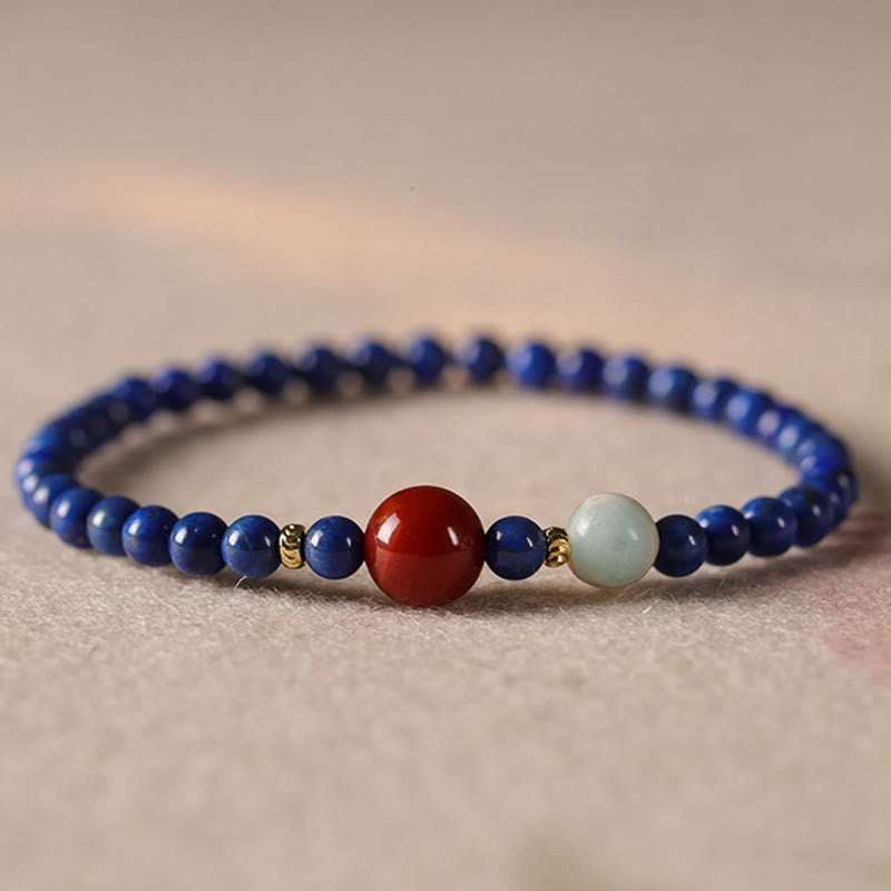 Nimara Ritual Small Lazurite Agate Ultra-thin Beads Positive Bracelet