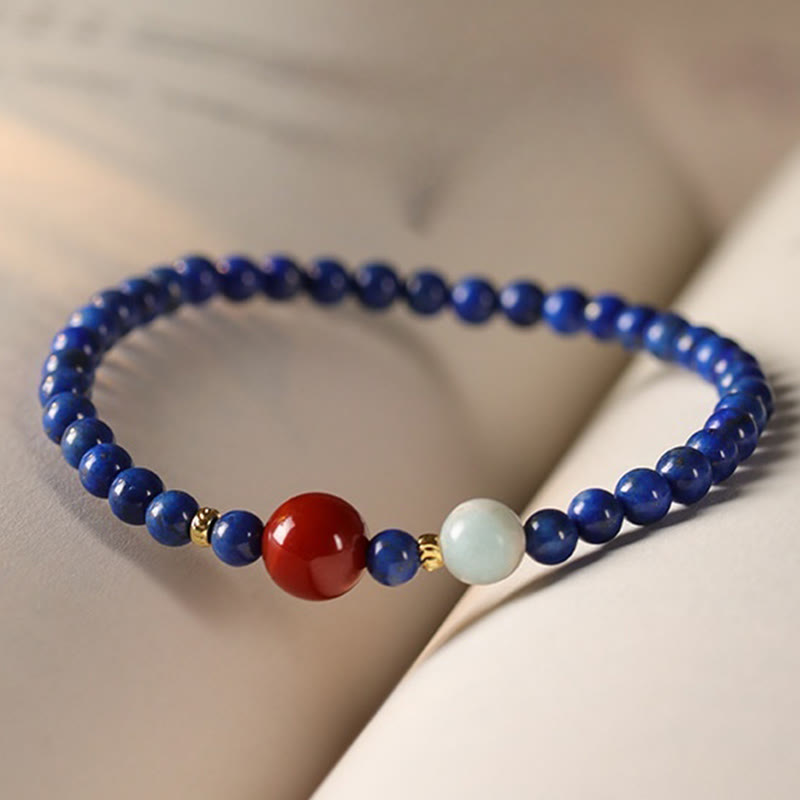 Nimara Ritual Small Lazurite Agate Ultra-thin Beads Positive Bracelet