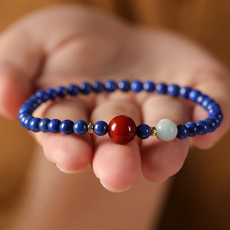 Nimara Ritual Small Lazurite Agate Ultra-thin Beads Positive Bracelet